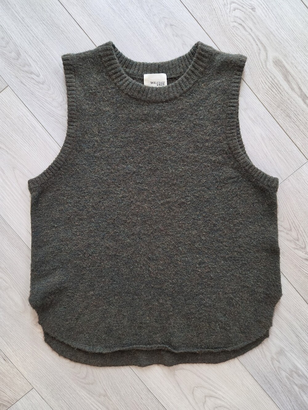 Wilfred Alpaca Wool Blend Palmier Knit Sweater Vest Autumn Winter, Large